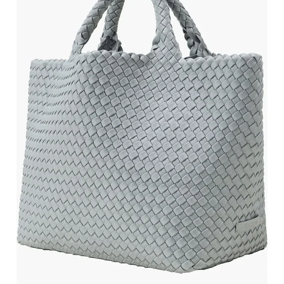 Naghedi Light Blue Woven Tote Bag - Picture 4 of 16